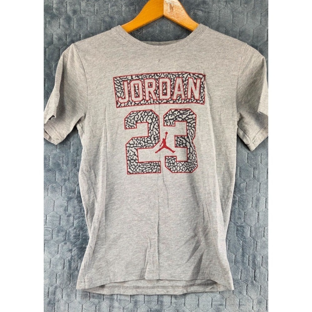 Jordan Shirt Youth Size Extra Large XL Gray Graphic Tee Short Sleeve Jumpman Kid